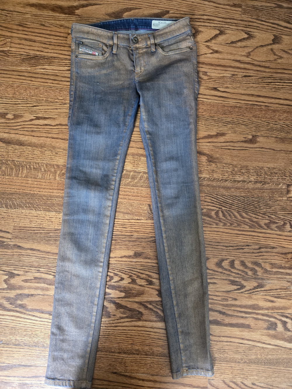 Diesel Skinny Jeans in Washed Blue-Copper gradiant